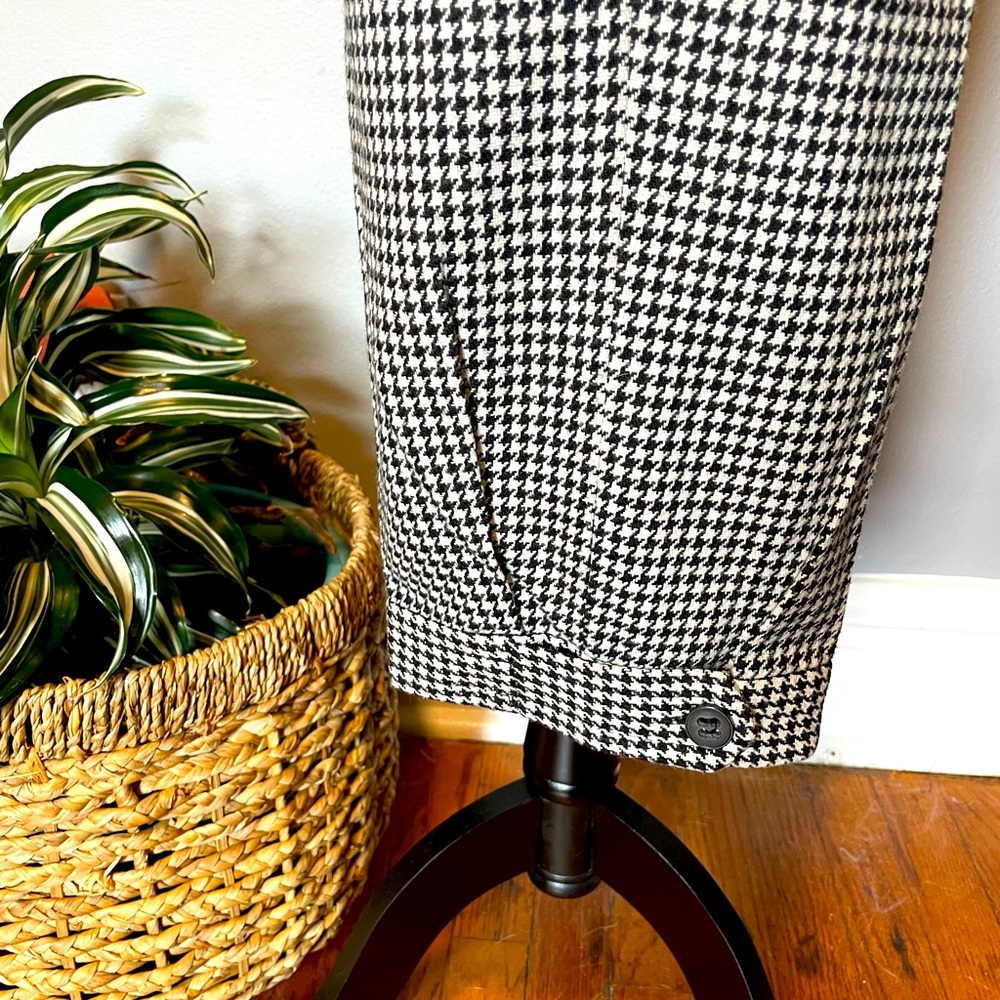 Houndstooth Cropped Wool Trouser - image 3